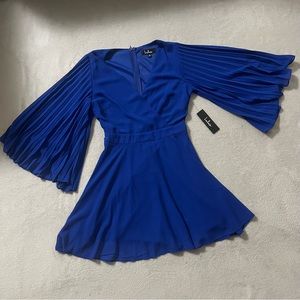 Lulus Royal Blue Long Sleeve Mini Dress XS NWT